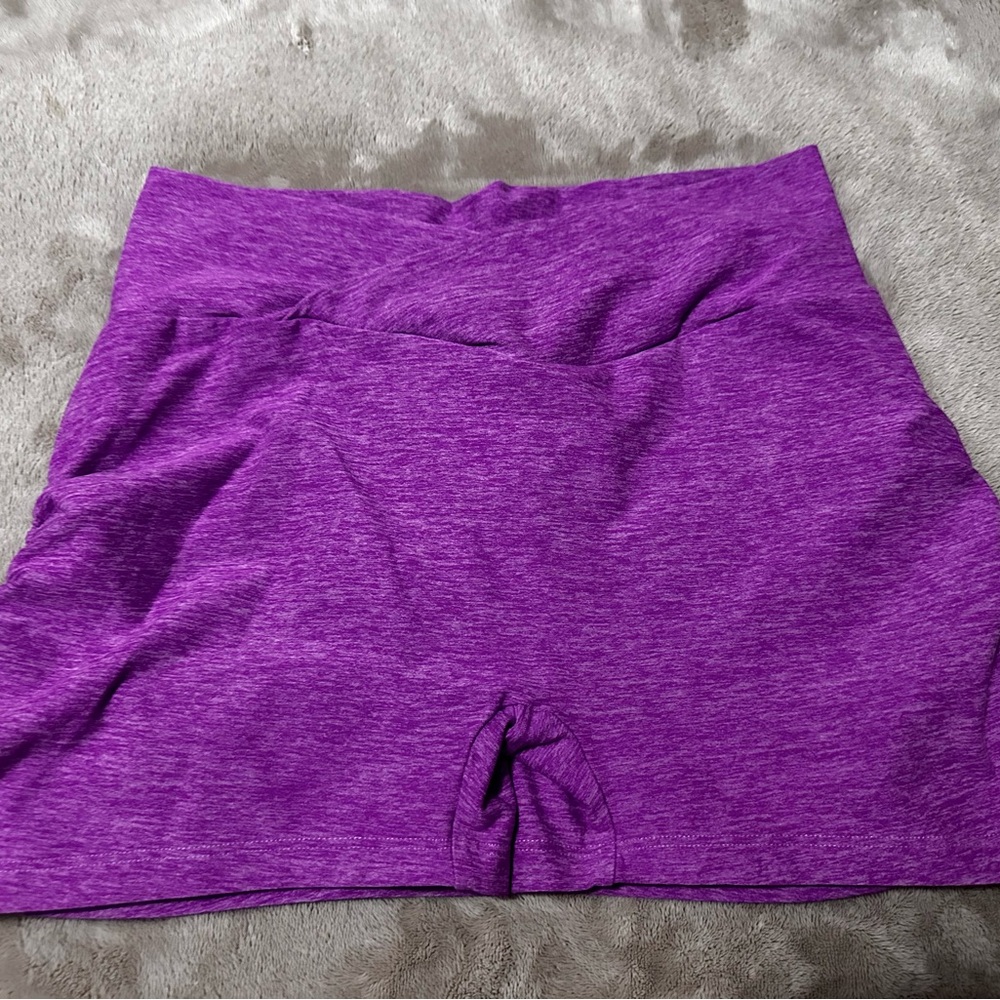 SOLD Bombshell Sportswear Purple Rain Contour waist toggle Shorts XL